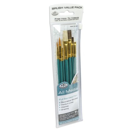 Artist Paint Brush Value Pack (ROYAL LANGNICKEL 7 PC)